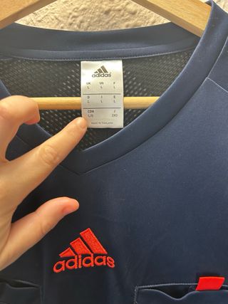 Camiseta Adidas Hombre Manga Larga Azul