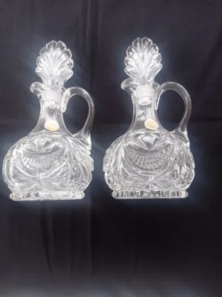 Coppia Caraffe Olio Aceto Vintage