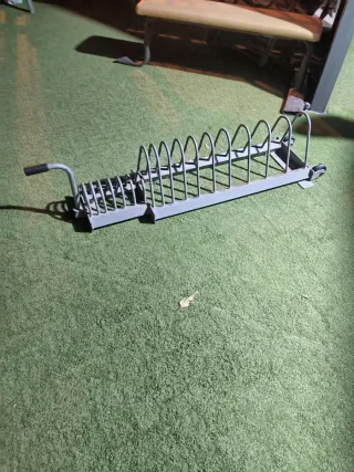 Discos de pesas, soporte y step