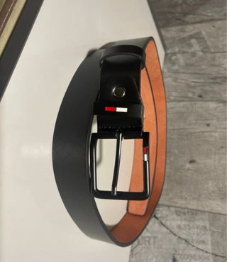 Cinturon de hombre color negro Hebilla negra