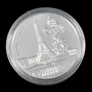 2 MONEDAS DE 40 MM DE TORRE EIFFEL