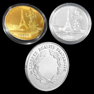 3×10€! 3 MONEDAS DE 40 MM DE FRANCIA