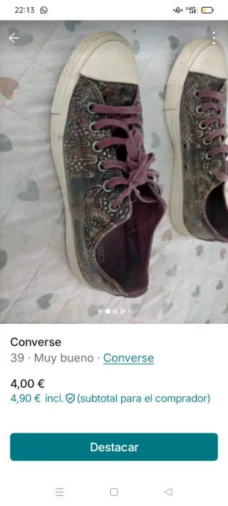 Converse All Star Talla 39 Multicolor