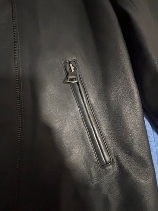 Cazadora Piel Negra Mujer