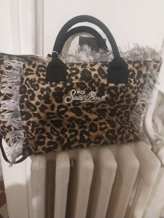 Borsa MC2 Saint Barth stampa leopardo