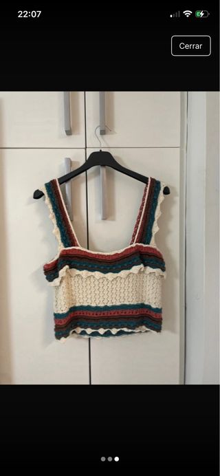 Top Zara Crochet Multicolor