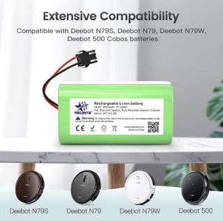 Batería Li-Ion 14.4V 2600mAh Deebot N79S/N79 CONGA