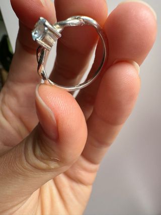 Anillo Plata 925 Topaz Azul