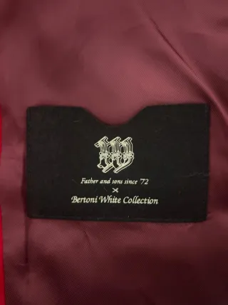 Americana Bertoni White Collection Roja Talla 48