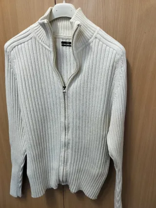 Maglioncino Sash uomo avorio zip