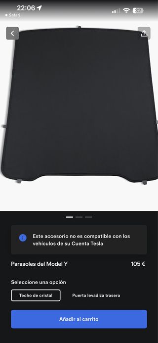 Parasol Techo Tesla Model Y Original