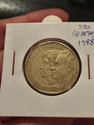 Lotti di 9 monete da 500 pesetas di Juan Carlos I (87-00)