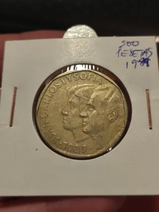 Lotti di 9 monete da 500 pesetas di Juan Carlos I (87-00)