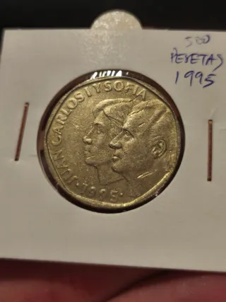 Lotti di 9 monete da 500 pesetas di Juan Carlos I (87-00)