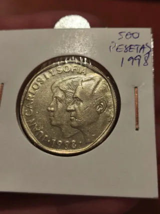 Lotti di 9 monete da 500 pesetas di Juan Carlos I (87-00)