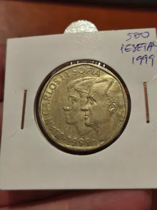 Lotti di 9 monete da 500 pesetas di Juan Carlos I (87-00)