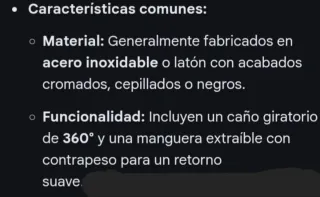 Grifo de Cocina Negro/Plata/Bronce