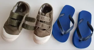 Lote 2 pares calzado infantil unisex Talla 27