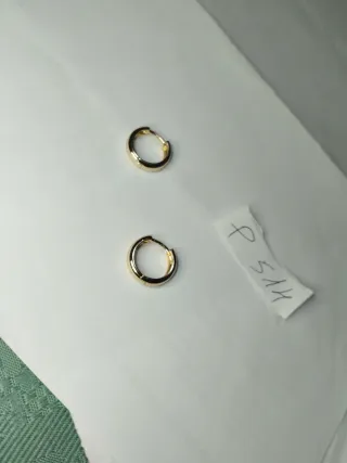 P514 Orecchini cerchio inox oro 1,7 mm uomo