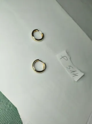 P514 Orecchini cerchio inox oro 1,7 mm uomo