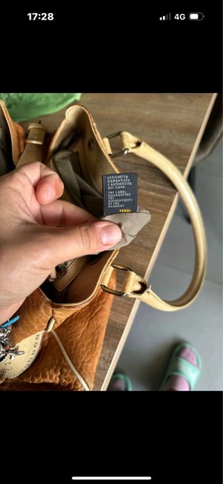 Borsa Fendi Pelle Testa di Moro Beige