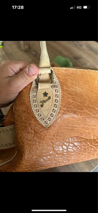 Borsa Fendi Pelle Testa di Moro Beige