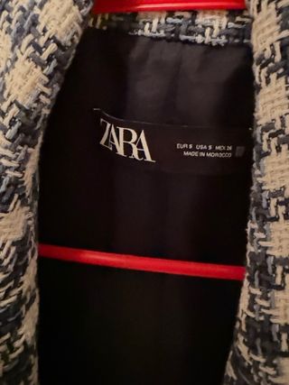 Chaqueta Zara cuadro vichy