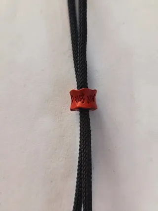 Collar Colgante Cinabrio Puro Chapado Oro 24K.