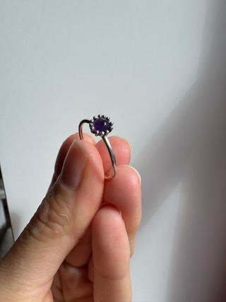 Anillo Plata 925 Amatista