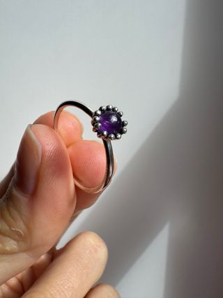 Anillo Plata 925 Amatista