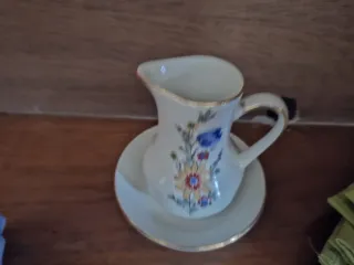 Juego de tazas de porcelana con flores
