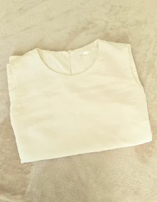 Top COS lana e lyocell panna L