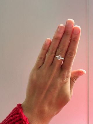 Anillo Plata 925 Piedra Luna Ovalada