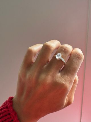 Anillo Plata 925 Piedra Luna Ovalada