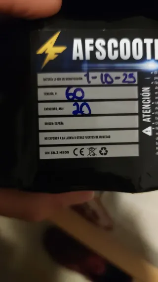 Batería Externa 60V 20Ah