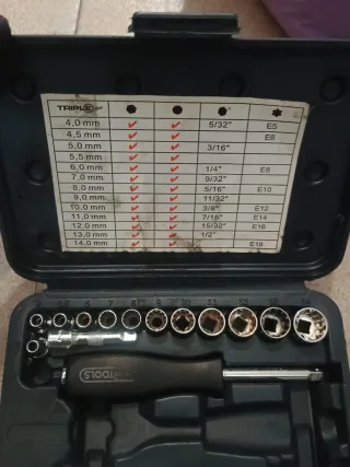 Juego vasos KS Tools 1/4 INCOMPLETO