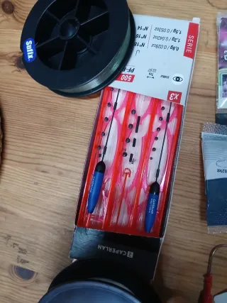 Lote de pesca: hilos, plomos y flotadores