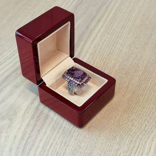 Anillo Amatista Natural Plata 925 Talla 53