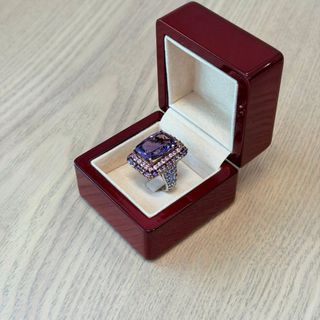 Anillo Amatista Natural Plata 925 Talla 53