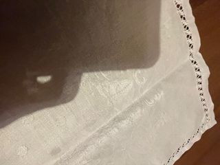 Centro tavola ricamato bianco