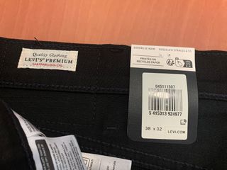 Levi's 511 Slim Negro W38 L32 Nuevo