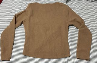 Jersey ZARA cruzado marrón