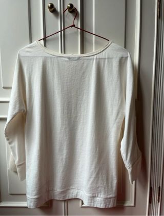 Camiseta seda y algodón blanca