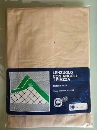 Lenzuolo con angoli cotone anni '80/'90