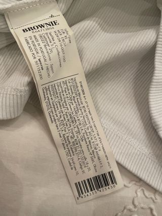 Camiseta Brownie manga larga blanca Talla XS