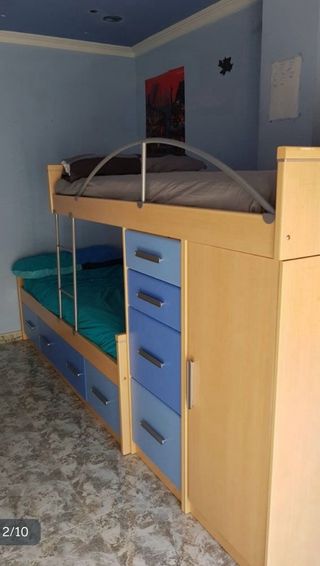 Cama tren madera