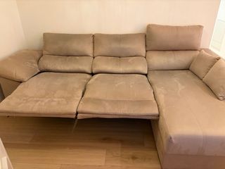 Sofá chaise longue beige CAMINO A CASA