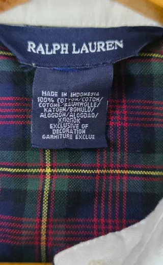 Vestido Ralph Lauren Cuadros Talla S/M