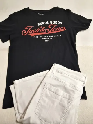 Camiseta Jack & Jones y Pantalón Blanco