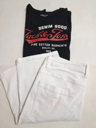Camiseta Jack & Jones y Pantalón Blanco